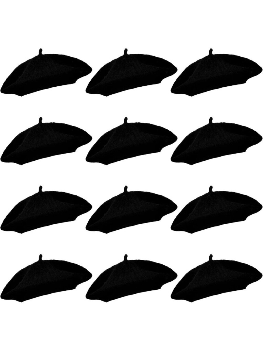 12 Pack French Beret Hats for Women - Stylish Baggy Artist Caps, Fashion